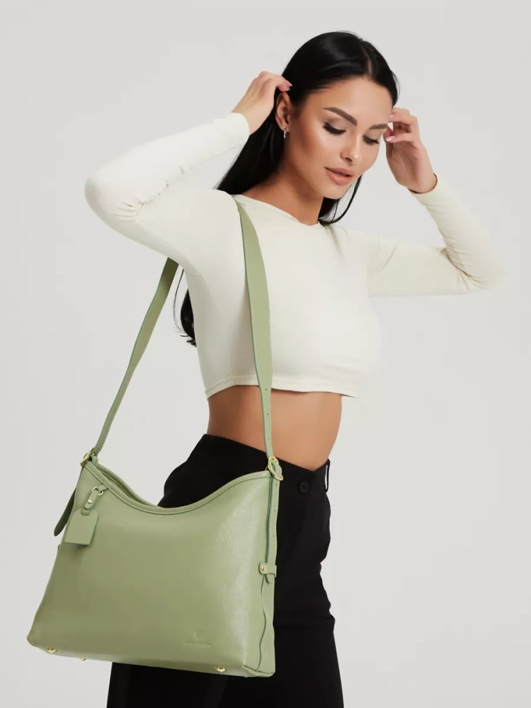 Сумка женская шоппер Paul Rayner green 8214