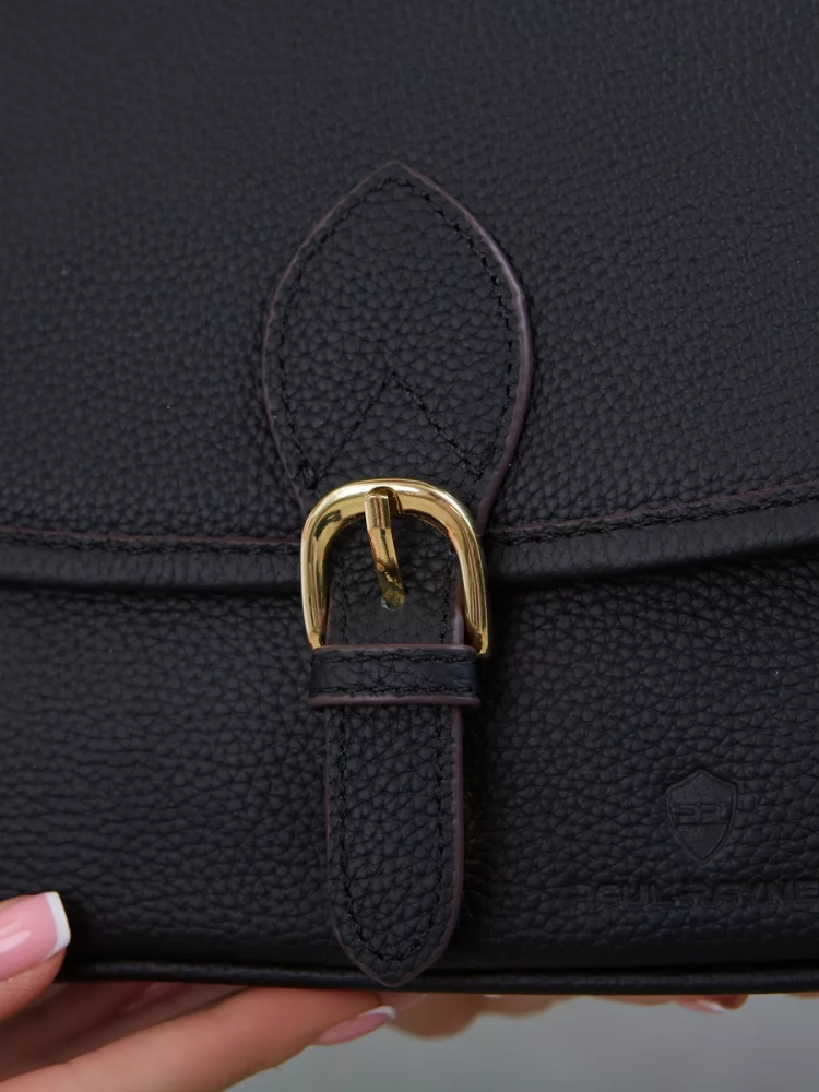 Женская кожаная сумка Paul Rayner black 6333