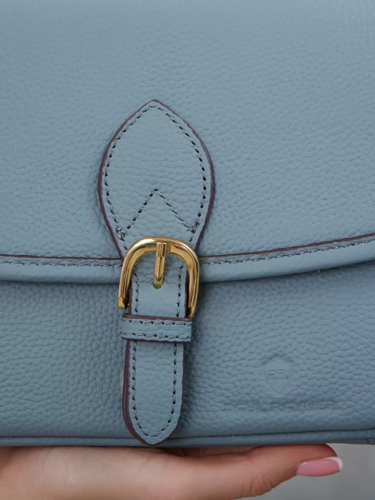 Женская кожаная сумка Paul Rayner blue 6333