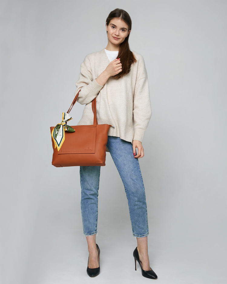 Сумка женская шоппер Paul Rayner brown Gloria 3188