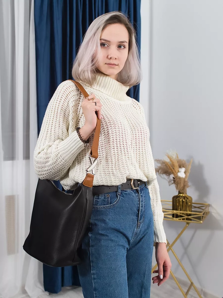 Сумка женская хобо Paul Rayner black 1500