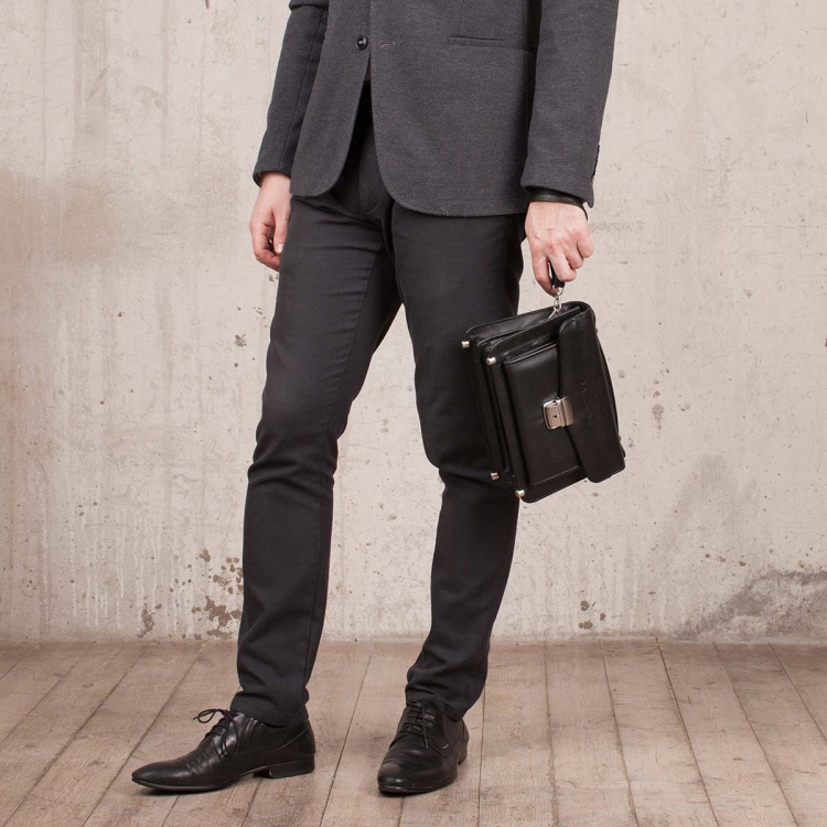 Большая барсетка мужская для документов Clark Black