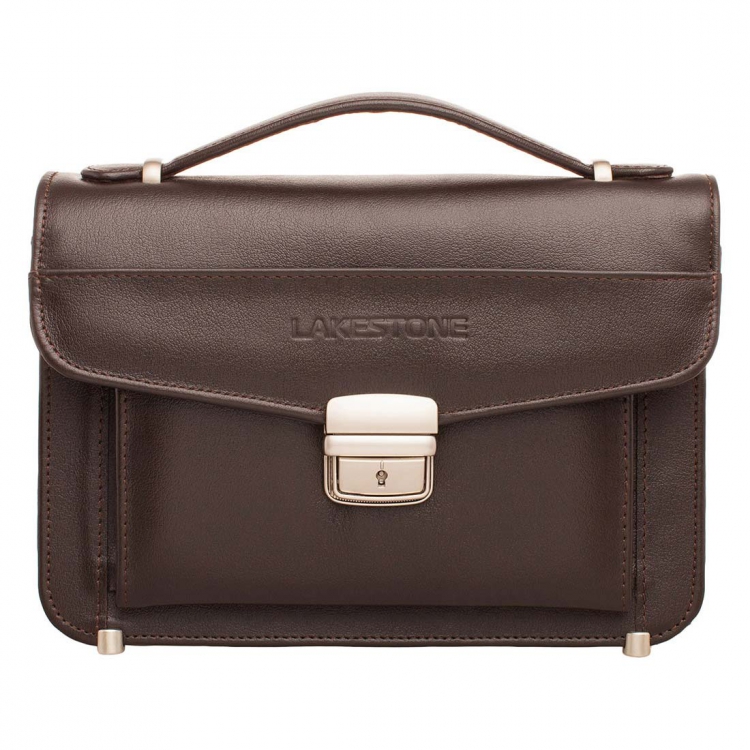 Вместительная барсетка мужская кожаная Clark Brown