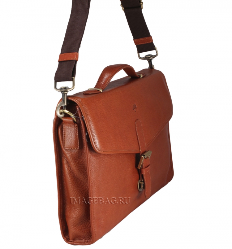 Портфель мужской из натуральной кожи Mulberry 5130-1mu cognac_7891