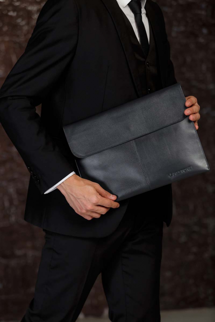 Кожаная папка для документов Crosby Dark Blue