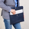 Кожаная папка для документов Crosby Dark Blue