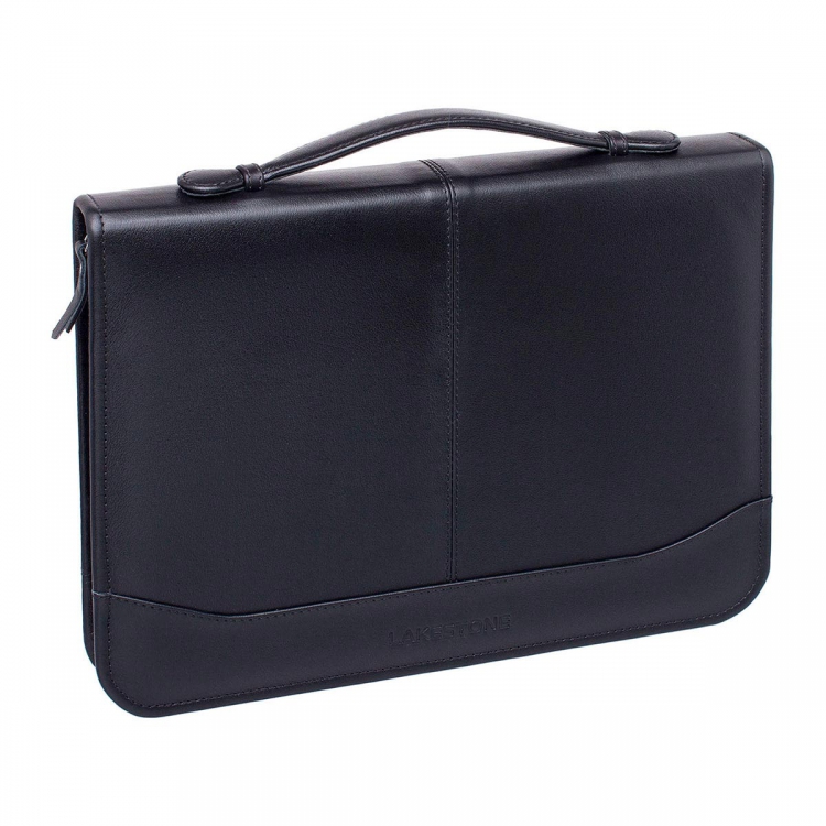 Кожаная папка черная Elmdale Black 961001/BL