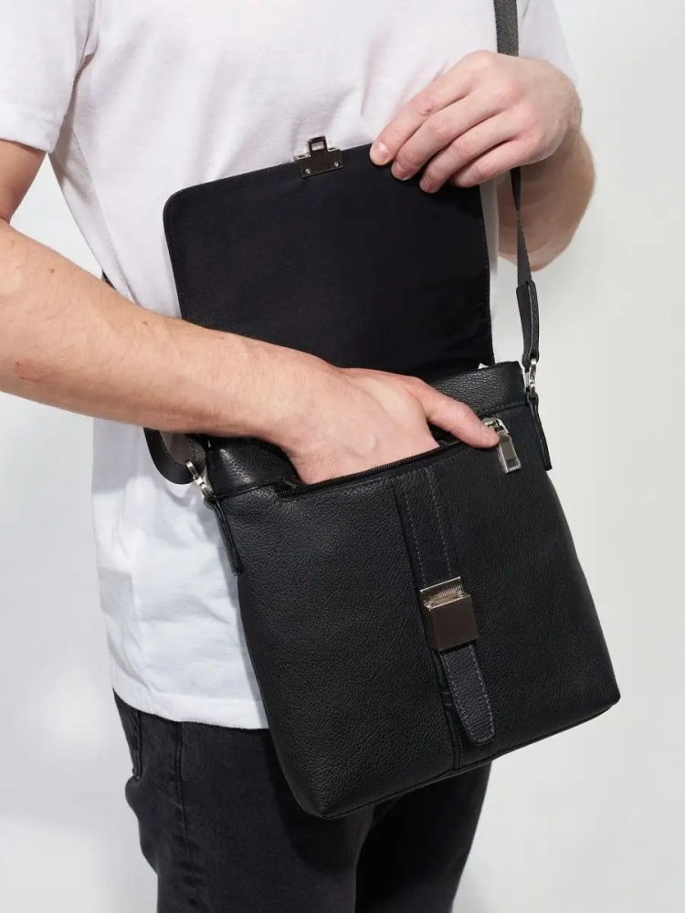 Кожаная мужская сумка-планшет на застежке Paul Rayner 0035117-4