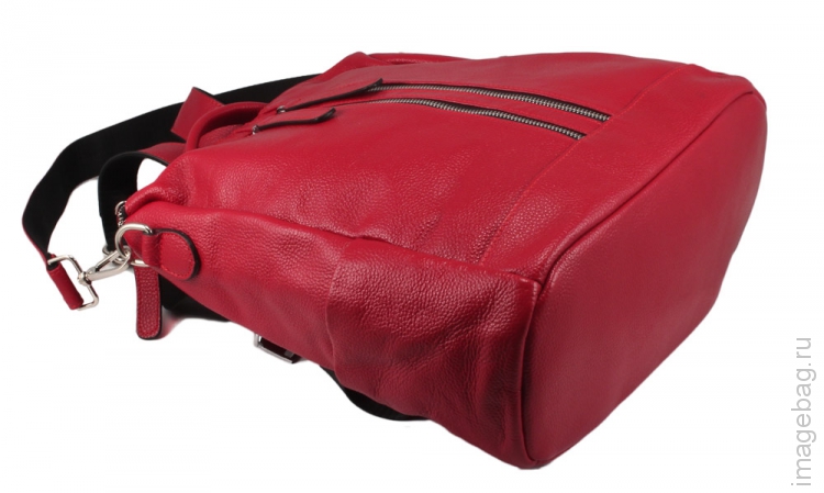 Женский рюкзак кожаный P.R. Grace red_8189