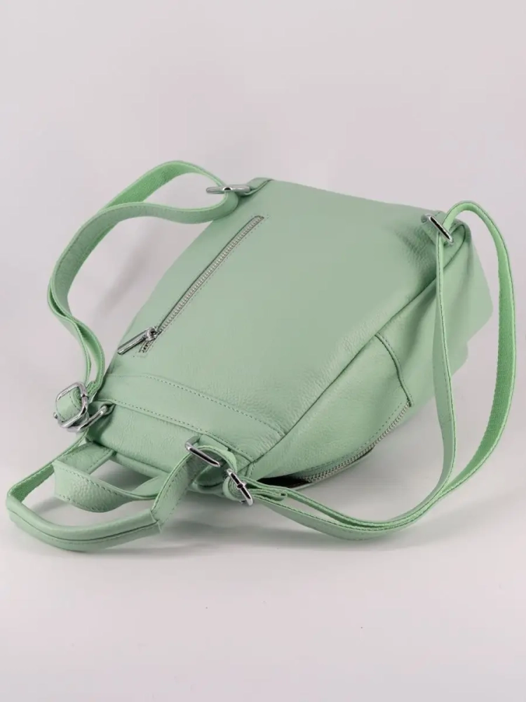 Рюкзак женский кожаный маленький Paul Rayner мята 1031-1