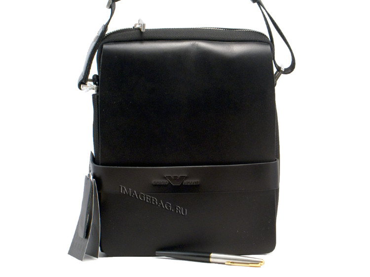 Комбинированая сумка планшет с плечевым ремнем Giorgio Armani 2832