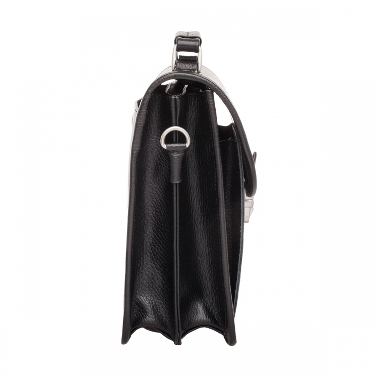 Небольшой мужской кожаный портфель Bishop Black
