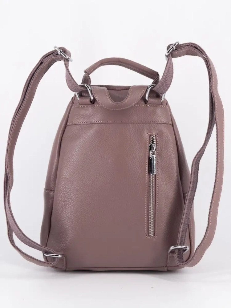 Рюкзак женский кожаный маленький Paul Rayner розовый 1031-1