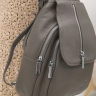 Рюкзак женский кожаный маленький Paul Rayner серый 1031-1