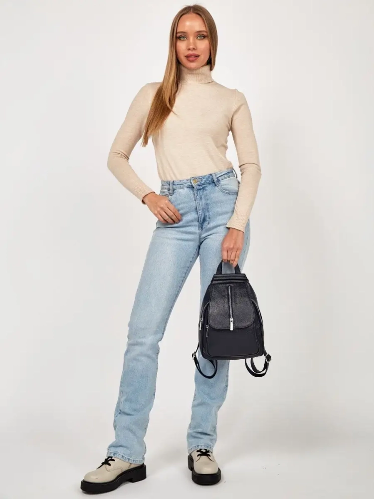 Рюкзак женский кожаный маленький Paul Rayner синий 1031-1