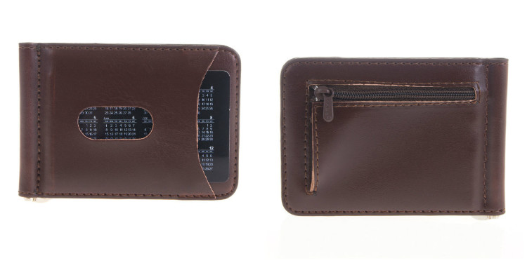 Зажим для денег GALIB M130-П2B brown