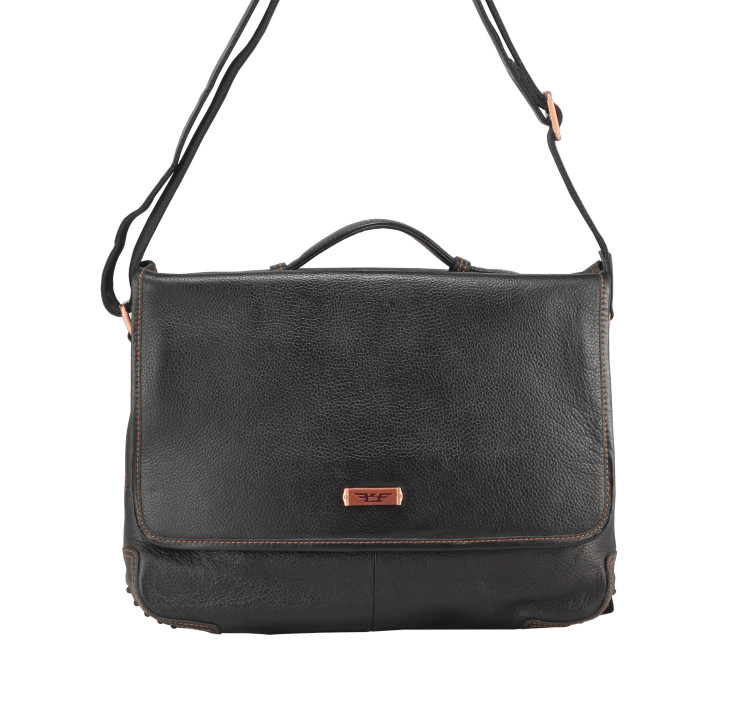  Кожаный темно-коричневый портфель IP Collection 1124111241_8560