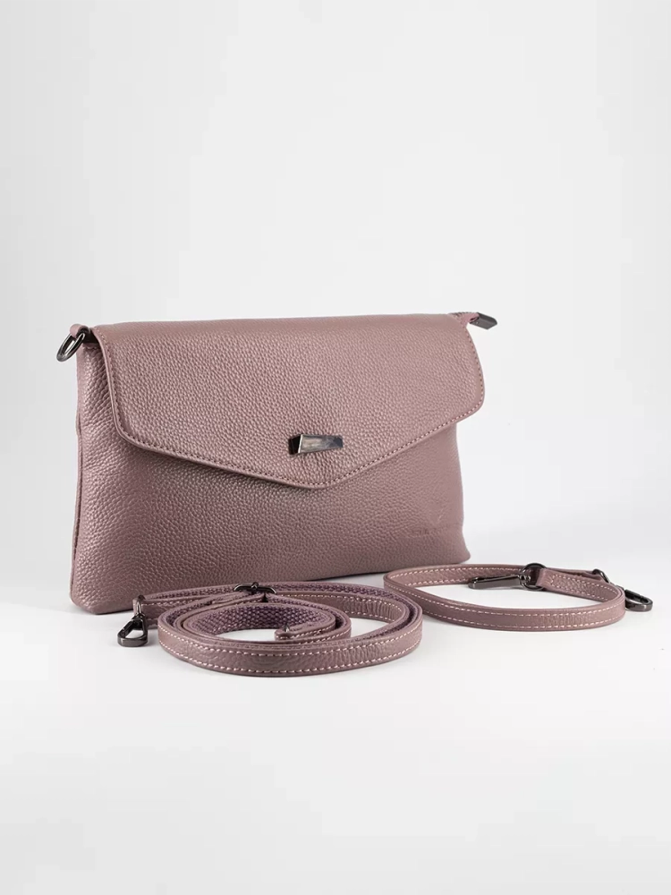 Клатч женский кожаный розовый 8819