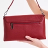 Клатч женский кожаный красный 8819