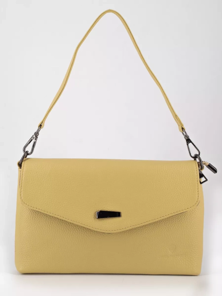 Клатч женский кожаный желтый 8819